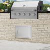 Rozsdamentes acél konyhaszekrény ajtó front 610x432 mm egyajtós kültéri ajtó grillszigethez