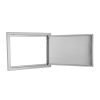 Rozsdamentes acél konyhaszekrény ajtó front 610x432 mm egyajtós kültéri ajtó grillszigethez
