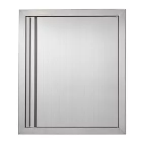   Rozsdamentes acél grillajtó 457x533 mm inox kültéri konyhaajtó süllyesztett grillállomáshoz, kültéri szekrényhez