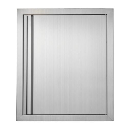 Rozsdamentes acél grillajtó 457x533 mm inox kültéri konyhaajtó süllyesztett grillállomáshoz, kültéri szekrényhez