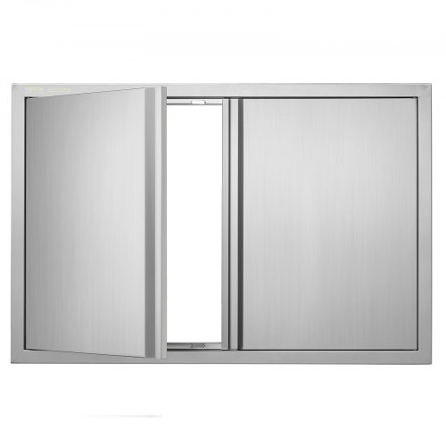 Grillajtó 914x610 mm dupla rozsdamentes acél szekrényajtó süllyesztett fogantyúval kültéri konyhához