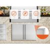 Grillajtó 914x610 mm dupla rozsdamentes acél szekrényajtó süllyesztett fogantyúval kültéri konyhához