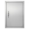 Inox kültéri konyha ajtófront egyszárnyú grillajtó 457x610 mm kültéri rozsdamentes BBQ ajtó állítható nyitásiránnyal