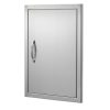 Inox kültéri konyha ajtófront egyszárnyú grillajtó 457x610 mm kültéri rozsdamentes BBQ ajtó állítható nyitásiránnyal
