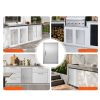 Inox kültéri konyha ajtófront egyszárnyú grillajtó 457x610 mm kültéri rozsdamentes BBQ ajtó állítható nyitásiránnyal