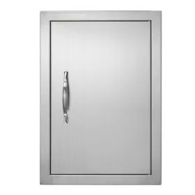   Rozsdamentes acél konyhaszekrény ajtó front 355x508 mm egyajtós kültéri ajtó grillszigethez