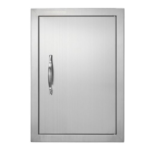 Rozsdamentes acél konyhaszekrény ajtó front 355x508 mm egyajtós kültéri ajtó grillszigethez