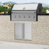 Dupla kültéri konyhaajtó grill ajtófront 660x610 mm rozsdamentes acél kültéri ajtó grillkonyhához