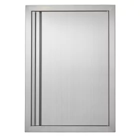   Kültéri grillajtó 432x610 mm rozsdamentes acél BBQ ajtó süllyesztett fogantyúval