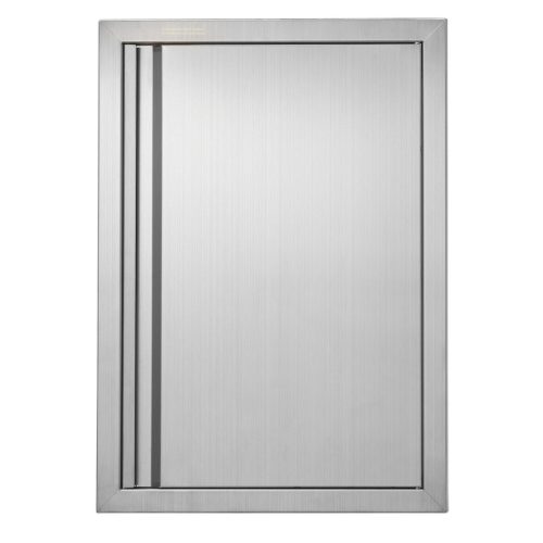 Kültéri grillajtó 432x610 mm rozsdamentes acél BBQ ajtó süllyesztett fogantyúval