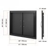 Fekete kültéri konyhaszekrény ajtó front 788x610 mm kétszárnyú matt fekete porfestett ajtó grillszigethez