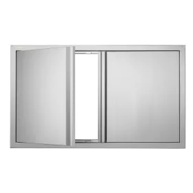   Duplaszárnyú kültéri konyhaszekrény ajtó 914x534 mm rozsdamentes acél ajtó grillszigethez és kültéri konyhához