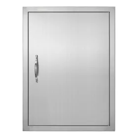   Rozsdamentes acél konyhaszekrény ajtó front 508x686 mm egyajtós kültéri ajtó grillszigethez