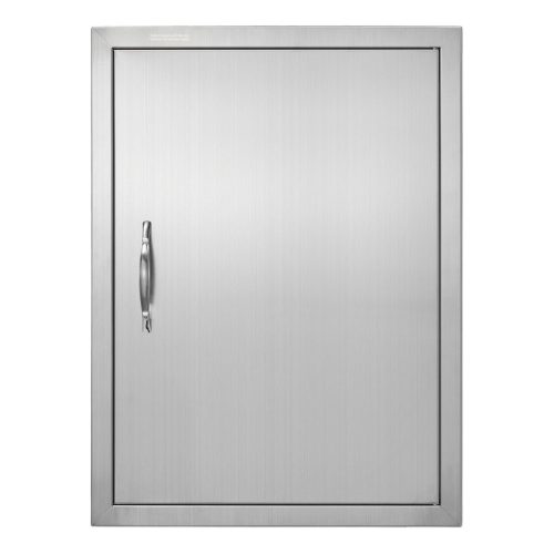 Rozsdamentes acél konyhaszekrény ajtó front 508x686 mm egyajtós kültéri ajtó grillszigethez