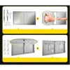 Rozsdamentes acél grillajtó 99x66 cm inox kültéri dupla BBQ ajtó kültéri konyhához