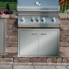 Rozsdamentes acél grillajtó 83,8x55,8 cm dupla BBQ ajtó kültéri konyhához