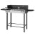 Grillsütő faszén grill és nyárs egyben grill forgatónyárssal 118x32x90 cm fekete BBQ grillező