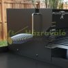 Grillsütő faszén grill és nyárs egyben grill forgatónyárssal 118x32x90 cm fekete BBQ grillező