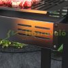 Barbecue charcoal grill and skewer in one grill with rotating skewer 118x32x90 cm black BBQ grill