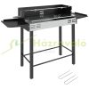 Grillsütő faszén grill és nyárs egyben grill forgatónyárssal 118x32x90 cm fekete BBQ grillező