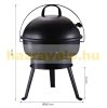 Barbecue grill with openable spherical grill portable charcoal BBQ 