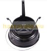 Barbecue grill with openable spherical grill portable charcoal BBQ red-black
