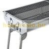 Stainless steel grill with folding legs 73x33 cm