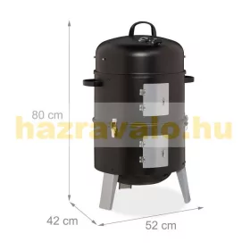   Smoker füstölő henger grillsütő extra kivitel hal függesztő rúddal 