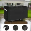 Grillsütő takaró 167,64 cm kültéri grill ponyva vízálló időjárásálló 600D poliészter biztonságos csatokkal, fekete 