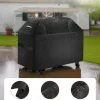 Grillsütő takaró 1524 mm kültéri grill védőhuzat vízálló időjárásálló tartós 600D poliészter tépőzáras pántokkal grill védőponyva