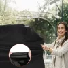 Grilltakaró védőhuzat 160 cm kültéri grill ponyva vízálló időjárásálló, tartós 600D poliészter grilltakaró tépőzáras pántokkal