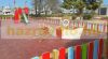 Sports field in black, red, green, beige, yellow, blue colors playground fall protection split pattern rubber sheet in size 30x1000x1000 mm