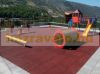 Sports field in black, red, green, beige, yellow, blue colors playground fall protection split pattern rubber sheet in size 30x1000x1000 mm