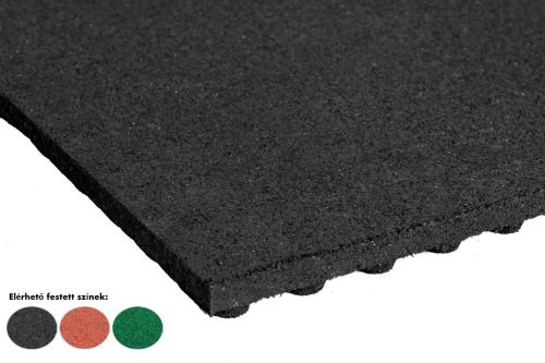 Sportpálya esésvédő gumilap 40mm vastag több színben 1000x1000mm négyzet osztott mintás gumiburkolat