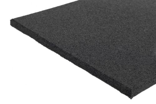 Sports field, playground fall protection rubber sheet in black, green, red, size 30x500x500 mm, several qualities 