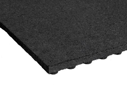Rubber cover sports court without pattern fall protection rubber sheet 30mm thick black 1000x1000mm square 