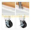 Kitchen trolley, rolling kitchen trolley with foldable bamboo worktop, drawer and removable basket