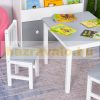 Children's furniture set 4-piece children's seating set children's storage bench in gray white color