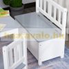 Children's furniture set 4-piece children's seating set children's storage bench in gray white color