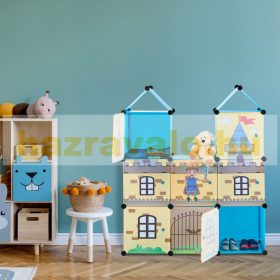   Szekrény gyerekszobába, gyerekbútor "Királyfi" motívumos polcrendszer