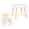 Children's furniture set 3-piece children's seating set MDF pine teddy bear design