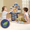 Gyerek játékkonyha kék konyha gőz funkcióval, fénnyel és hanggal, 48 kiegészítővel