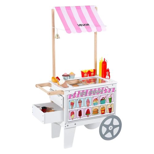 Fagylaltoskocsi gyerekeknek játék árusító kocsi 25 db szettel 3-7 éves gyermekek számára
