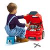 Gyerek autószerelő játék 60 darabos autójavító készlet gyerekeknek fénnyel és hanggal 3 éves kortól, piros