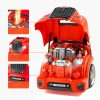 Gyerek autószerelő játék 60 darabos autójavító készlet gyerekeknek fénnyel és hanggal 3 éves kortól, piros
