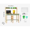 Gyerek sárkonyha kültéri fa játékkonyha kiegészítőkkel 762x391x914 mm 
