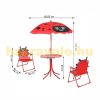Gyerek asztal szétnyitható székekkel és napernyővel katicabogár mintájú 