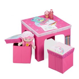   Gyerek asztal tárolódobozos székekkel összecsukható a helytakarékosság érdekében