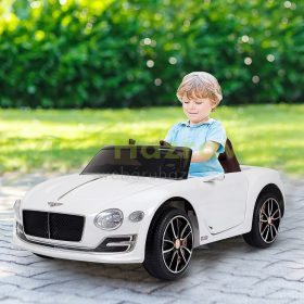   Bentley GT licencelt gyermek elektromos autó távirányítóval 108x60x43 cm fehér színben