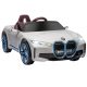 Electric children's car BMW G4 rechargeable battery 3-5 km/h with remote control and multimedia player white